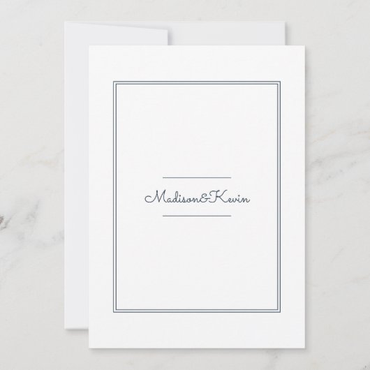 Faire-part de mariage de script simple minimal (Dos)