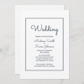 Faire-part de mariage de script simple minimal (Devant / Derrière)