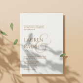 Faire-part de mariage de script Taupe & Cream