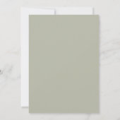 Faire-part de mariage de script vert de format pâl (Dos)