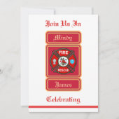 Faire-part de mariage de Secourt de pompier EMT (Devant)