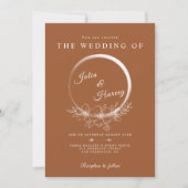 Faire-part de mariage de Sienne Brûlée Bohémienne (Devant)