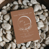 Faire-part de mariage de Sienne Brûlée Bohémienne