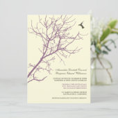 Faire-part de mariage de silhouette d'arbre (Debout devant)
