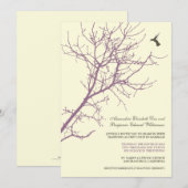 Faire-part de mariage de silhouette d'arbre (Devant / Derrière)
