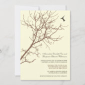 Faire-part de mariage de silhouette d'arbre (choco (Devant)