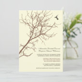 Faire-part de mariage de silhouette d'arbre (choco (Debout devant)