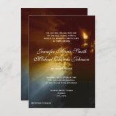 Faire-part de mariage de silhouette d'arbre de (Devant / Derrière)