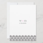 Faire-part de mariage de simplicité Damask (Dos)