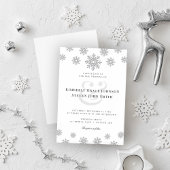 Faire-part de mariage de snowflacon d'hiver modern