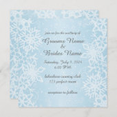 Faire-part de mariage de snowflics d'hiver (Devant / Derrière)