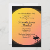 Faire-part de mariage de soirée flamant rose pour  (Devant)