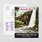 Faire-part de mariage de Spearfish Falls Dakota du (Devant / Derrière)