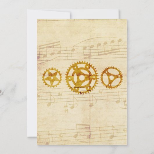 Faire-part de mariage de Steampunk (Dos)