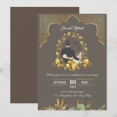 Faire-part de mariage de style andalou (Devant / Derrière)