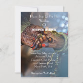 Faire-part de mariage de style asiatique moderne e (Devant)