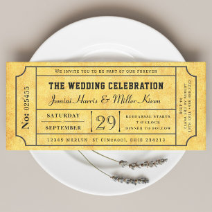 Faire-Part de Mariage de Style Carte d'Embarquemen