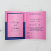 Faire-part de mariage de style carte florale marin (Intérieur)