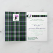 Faire-part de mariage de style de carte de tartan (Intérieur)