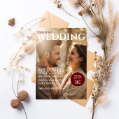 Faire-part de mariage de style de magazine personn