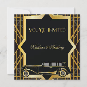 Faire-part de mariage de style Gatsby