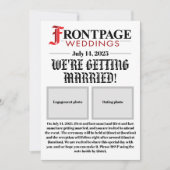 Faire-part de mariage de style journal (Devant)