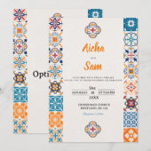 Faire-part de mariage de style mexicain - Entièrem (Devant / Derrière)