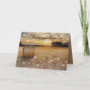 Faire-part de mariage de style pays