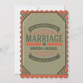 Faire-part de mariage de style rétro (Dos)