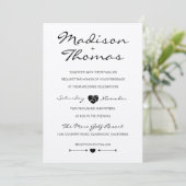 Faire-part de mariage de suite romantique rustique (Debout devant)