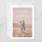 Faire-part de mariage de superposition brossée (Devant)