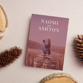 Faire-part de mariage de superposition brossée