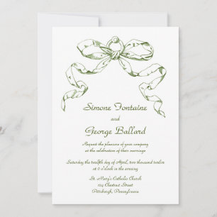 Faire-part de mariage de swag de cabot vert