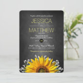 Faire-part de mariage de tableau de bord de tourne (Debout devant)