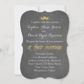 Faire-part de mariage de tableau de bord Gold Foil (Devant)