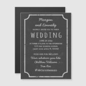 Faire-part de mariage de tableau de bord magnétiqu (Devant / Derrière)