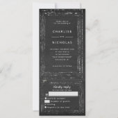 Faire-part de mariage de tableau de bord rustique (Devant)