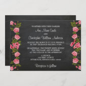 Faire-part de mariage de tableau et de fleur de (Devant / Derrière)