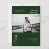 Faire-part de mariage de tendance minime de Photo (Devant)