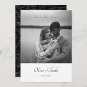 Faire-part de mariage de texte et de photo simple (Devant / Derrière)