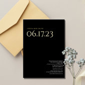 Faire-part de mariage de texte Gold Foil