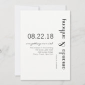 Faire-part de mariage de texte moderne (Devant)