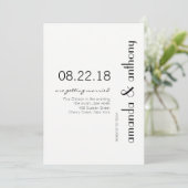 Faire-part de mariage de texte moderne (Debout devant)