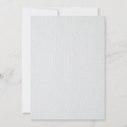 Faire-part de mariage de texture gaufrée en bois (Dos)