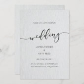 Faire-part de mariage de texture gaufrée en bois (Devant / Derrière)