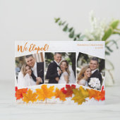 Faire-part de mariage de Thanksgiving Photo de jeu (Debout devant)