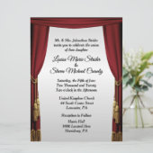 Faire-part de mariage de thème de film écran argen (Debout devant)