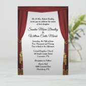 Faire-part de mariage de thème de film écran argen (Debout devant)