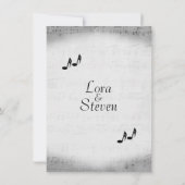 Faire-part de mariage de thème de musique en feuil (Dos)