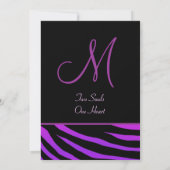 Faire-part de mariage de tigres violets et noirs (Dos)